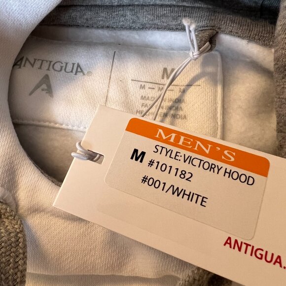 Antigua White CM Punk Victory Pullover Hoodie NWT Med - Picture 3 of 3